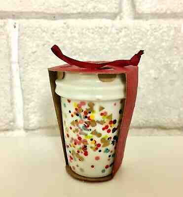 Starbucks 2015 Christmas CONFETTI Ornament NEW - Sold on eBay Dec, 28th 2019 for $21.99