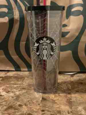 LE New Starbucks 2019 Glitter Spiderweb Tumbler Cup HALLOWEEN Cold Black LTD EDT - Sold on eBay Dec, 28th 2019 for $32.00