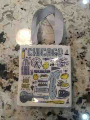 Starbucks Chicago Been There Tote Bag Ceramic Christmas Ornament Gift Holder New - Sold on eBay Dec, 28th 2019 for $21.95