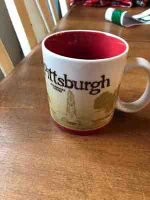 Starbucks Pittsburgh PA City Icon 2011 Collector Series Coffee Tea Mug Cup 16oz - Sold on eBay Dec, 28th 2019 for $22.00