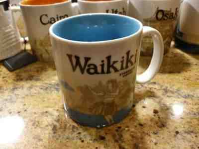 Starbucks WAIKIKI Icon Series Mug 2012 MIC, NEW partial SKU, 16 oz Discontinued  - Sold on eBay Dec, 28th 2019 for $53.00