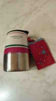 2006 STARBUCKS Coffee Stainless Steel Rubber Bottom Travel Mug Cup 14 oz  Xmas - Sold on eBay Dec, 28th 2019 for $29.99
