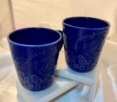 Starbucks Cobolt Blue Pair Of Coffee Mugs Mermaid Design - Sold on eBay Dec, 28th 2019 for $22.00