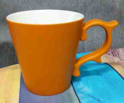 STARBUCKS TAZO TEA MUG Rococo Scroll Handle Burnt Orange Teavana Cup Matte  - Sold on eBay Dec, 28th 2019 for $18.91