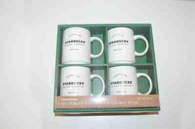 New Starbucks SET OF 4 Ceramic Mugs Gift Boxed 14 Oz - Sold on eBay Dec, 28th 2019 for $21.75