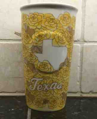 Starbucks Yellow Rose of Texas Lone Star tall Coffee Mug Tumbler w/ Lid New - Sold on eBay Dec, 28th 2019 for $35.99