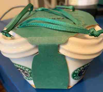 Starbucks Mini Coffee Mugs 4 Pack Christmas Ornament Set 1971 1987 1992 2011  - Sold on eBay Dec, 28th 2019 for $17.99