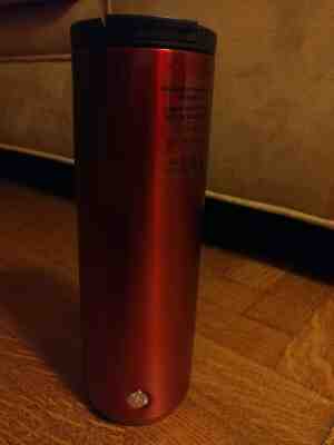 NEW Starbucks HOLIDAY 2019 Red Metallic Tumbler Stainless Flip-Top Coin 16oz NWT - Sold on eBay Dec, 28th 2019 for $20.40