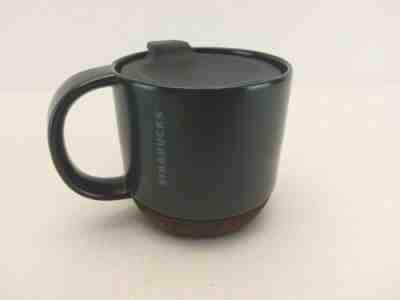 Starbucks 2016 Cork Bottom 12 oz Ceramic Coffee Mug Charcoal Gray With Lid - Sold on eBay Dec, 28th 2019 for $25.00