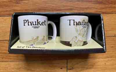 NEW Starbucks PHUKET & THAILAND demitasse set of two (2)  3oz mugs cups NIB - Sold on eBay Dec, 28th 2019 for $28.99