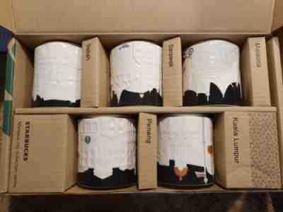 Starbucks Relief Mug Box Set MALAYSIA Penang Sabah  Kuala Lumpur Sarawak Malacca