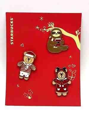 Starbucks Pin Christmas Gift Set Coffee Reserve Badge Red China 3 PSC China 2018