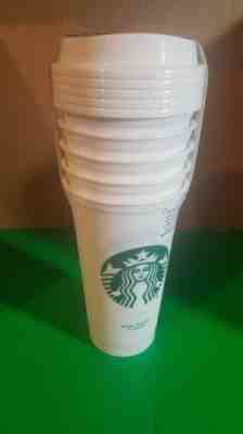 NEW Starbucks Reusable To Go 5 Pack Travel Cup Tumbler w/Lid White 16 oz - Sold on eBay Dec, 28th 2019 for $17.99
