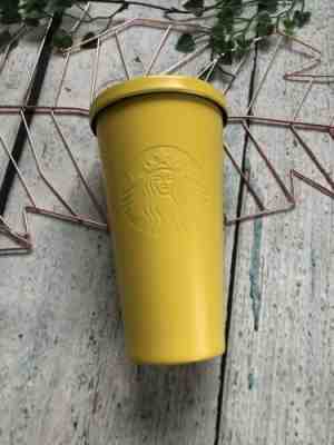 Starbucks 2016 Matte Yellow Stainless Steel Travel Tumbler Mug Cup Lid Coffee - Sold on eBay Dec, 27th 2019 for $35.00