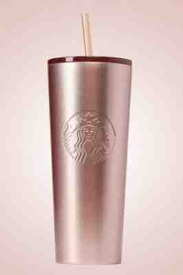 Starbucks 2019 Rose Gold Travel Tumbler SKU Stainless 24oz Brand New Holiday - Sold on eBay Dec, 27th 2019 for $50.00