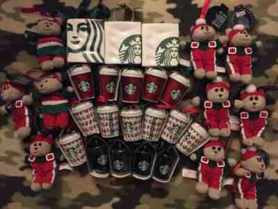 Lot Of Starbucks Christmas 2019 Collection Ornaments Bearista Glitter Iridescent - Sold on eBay Dec, 27th 2019 for $111.11