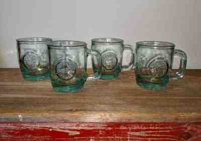 Set 4 San Miguel 100% Authentic Recycled Green Glass Mugs Starbucks VERY RARE - Sold on eBay Dec, 27th 2019 for $45.00
