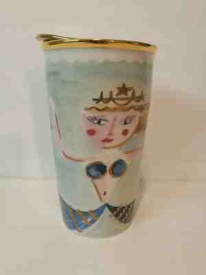 Starbucks 2014 Illustrated Siren Mermaid Ceramic Tumbler Travel Mug 12 Oz Unused - Sold on eBay Dec, 27th 2019 for $38.88