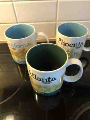 Starbucks Mugs Global Icon California Atlanta Phoenix (Set Of 3) - Sold on eBay Dec, 27th 2019 for $37.00