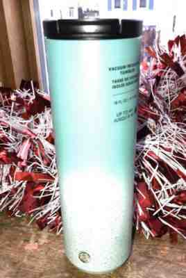 HTF Starbucks 2019 Hot Tumbler Traveler Coffee Mug Tiffany Blue Ombre Splatter - Sold on eBay Dec, 27th 2019 for $23.00