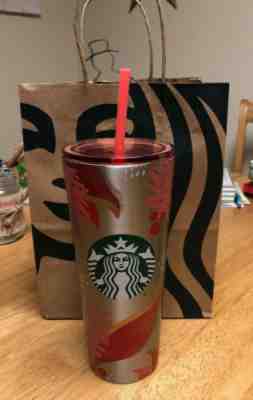 New Starbucks Floral Stainless Steel 24oz Venti Tumbler - Sold on eBay Dec, 27th 2019 for $19.99