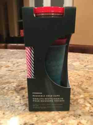 Starbucks 2019 Holiday Christmas Reusable Cold Cups Lids & Straws 24oz 5 Pack - Sold on eBay Dec, 27th 2019 for $26.00