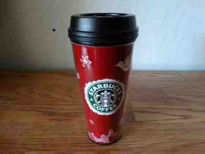 Starbucks Travel Mug Cup Coffee Tea Holiday Christmas Tumbler Red - Sold on eBay Dec, 27th 2019 for $21.95