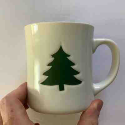 2008 Starbucks 12 oz. Mug with Green Embossed Christmas Tree and Green Interior  - Sold on eBay Dec, 27th 2019 for $17.95