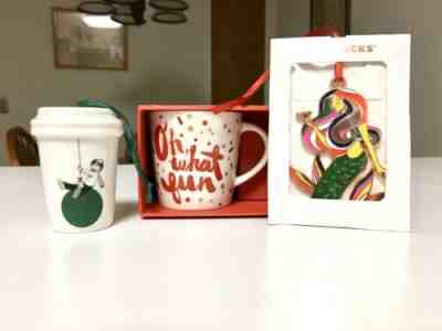 Starbucks Christmas Ornaments - NEW - Lot of 3 - 2014, 2015 and 2017 - Sold on eBay Dec, 27th 2019 for $24.95