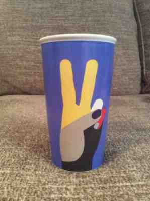 STARBUCKS COFFEE 2017  PEACE CERAMIC TRAVEL MUG CUP TUMBLER 12 oz. NEW - Sold on eBay Dec, 27th 2019 for $16.99