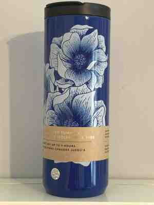 NEW Starbucks Summer 2019 Stainless Steel Insulated Blue Floral Tumbler Cup 16oz - Sold on eBay Dec, 27th 2019 for $38.99