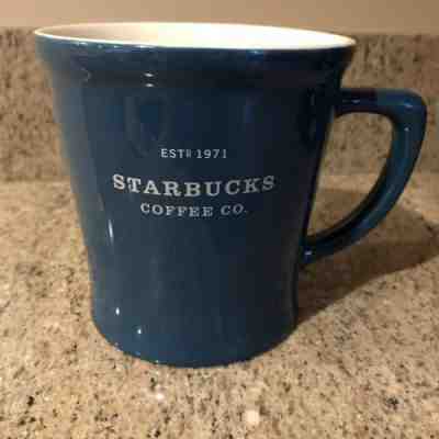 STARBUCKS COFFEE - 2008 Blue Est 1971 Heavy Ceramic 18oz Cup Mug - Sold on eBay Dec, 27th 2019 for $20.00