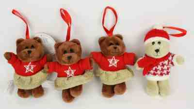 Starbucks 2018 Bearista Girl Boy Bear Ornament Limited Edition - Lot of 4 - Sold on eBay Dec, 26th 2019 for $17.00