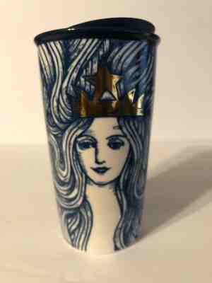 STARBUCKS Siren Mermaid Gold Crown Anniversary Tumbler Mug 2016 - Sold on eBay Dec, 26th 2019 for $38.00