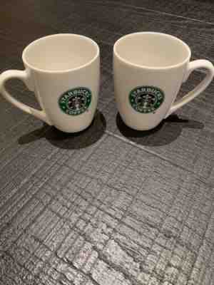 2 Starbucks Coffee Mugs/ Cups 10.2 Oz Siren Mermaid Logo White 2007 Collection - Sold on eBay Dec, 26th 2019 for $20.99