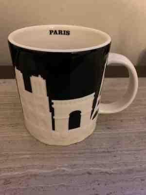 Starbucks City Mug, PARIS, Relief Collection, Black-White, New with SKU, 16 oz. - Sold on eBay Dec, 26th 2019 for $35.00