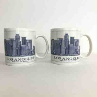 Starbucks 2008 Architecture Series Los Angeles 18oz Collector Coffee Mug Cup X 2 - Sold on eBay Dec, 26th 2019 for $17.49