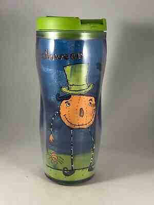Starbucks Illustrated Halloween Pumpkin Insulated Travel Tumbler Coffee Mug 12oz - Sold on eBay Dec, 26th 2019 for $15.00