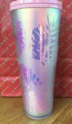 Starbucks 2019 Holiday Pink Pine Cone Tumbler Iridescent Holograph 24oz - NEW - Sold on eBay Dec, 26th 2019 for $40.00