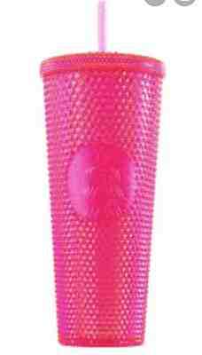 NEW 2019 Starbucks Studded 24 oz. Tumbler - Hot Pink - Sold on eBay Dec, 26th 2019 for $30.00