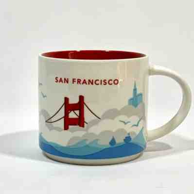 Starbucks Coffee Mug San Francisco You Are Here 14 Oz Red Inside Cup - Sold on eBay Dec, 26th 2019 for $17.00