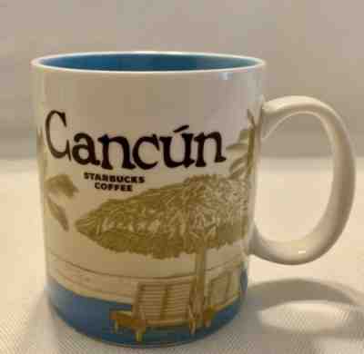 2012 STARBUCKS Collector Series CANCUN 16 oz. COFFEE MUG Skyline Mexico Icon  - Sold on eBay Dec, 26th 2019 for $17.00