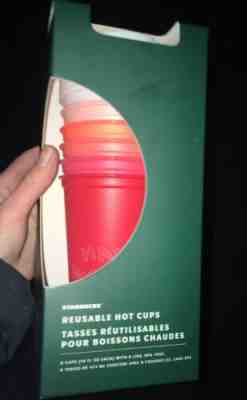 NEW Starbucks 2019 Holiday Reusable Hot Cups 6 Pack W/ Lid, Fast Free Shipping - Sold on eBay Dec, 26th 2019 for $20.00