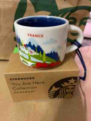 Starbucks City Mug Cup You are here Series YAH Ornament France 2oz NEW - Sold on eBay Dec, 26th 2019 for $24.00