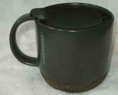 Starbucks 2016 Cork Bottom 12 oz Coffee Travel Mug w/ Lid Charcoal Gray - Sold on eBay Dec, 25th 2019 for $24.99