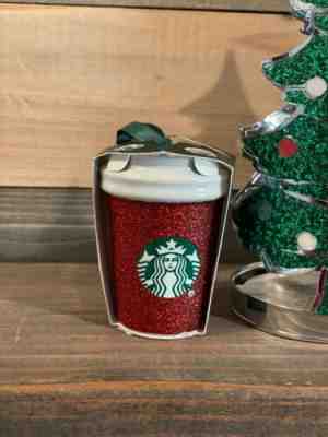 2019 Starbucks Ceramic SPARKLE RED Cup Christmas Tree Ornament - Pay/Ships 1 Day - Sold on eBay Dec, 25th 2019 for $16.99