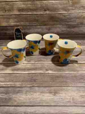 Starbucks 2006 Floral Watercolor Flowers Twisted Handle Coffee Cup Mug 12oz Set - Sold on eBay Dec, 25th 2019 for $54.97