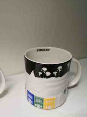 Starbucks Mug / Cup City Phuket Relief Black and White (Ultra Rare)  - Sold on eBay Dec, 25th 2019 for $65.00