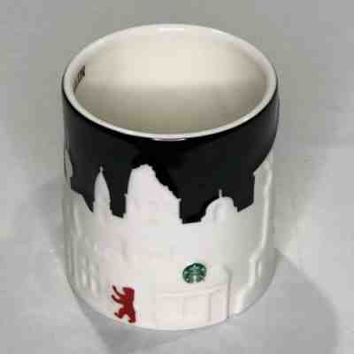 Starbucks Berlin City Mug Raised Relief 16 Ounce 2012 Black White Red Green - Sold on eBay Dec, 25th 2019 for $34.99
