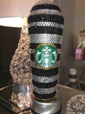24 Ounce Starbucks Custom Bling Tumbler - Sold on eBay Dec, 25th 2019 for $180.00